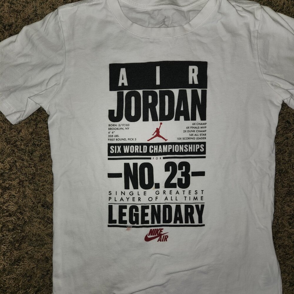 Jordan Big Boys Legendary-Print Cotton T-Shirt | Size Large